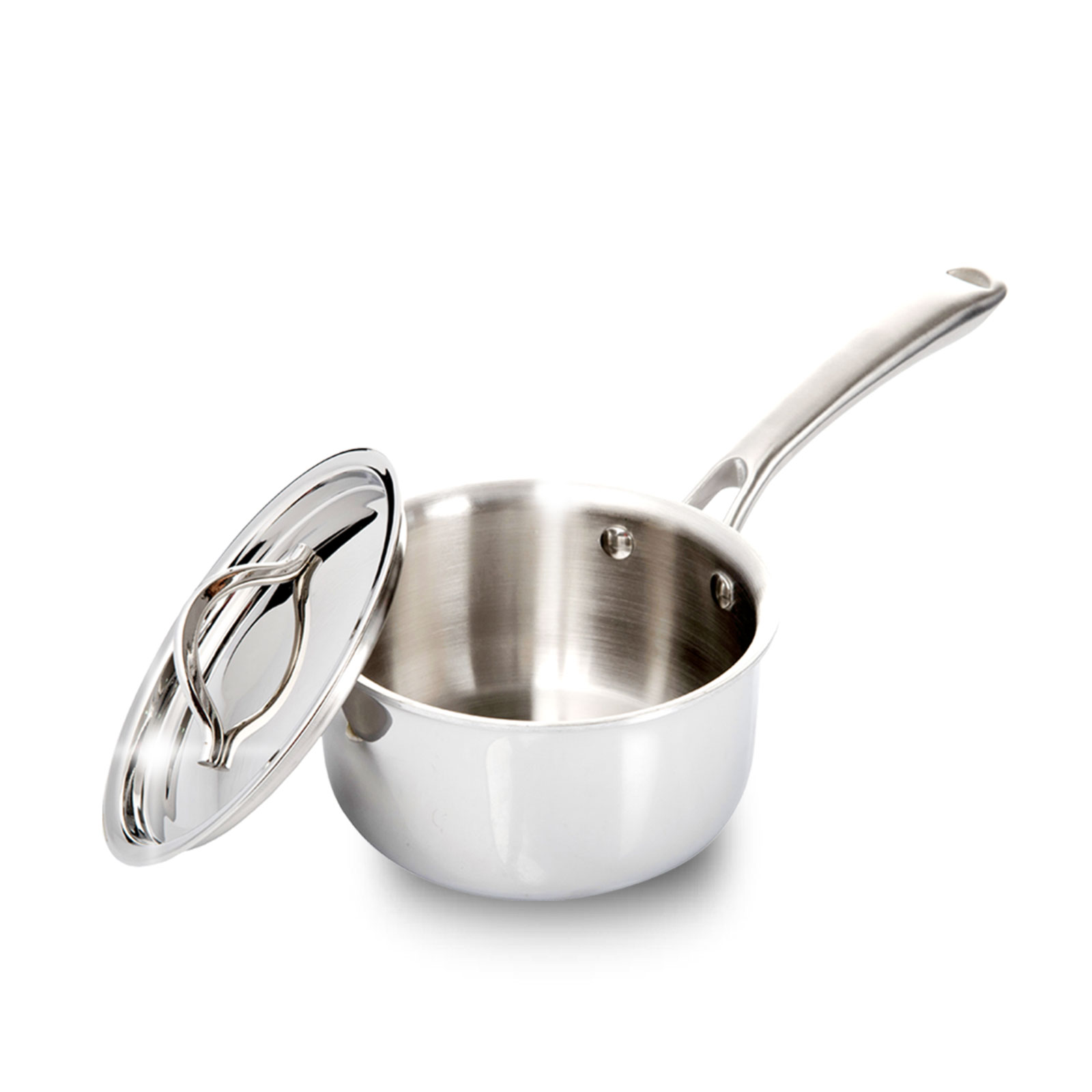 18 cm Silver Viners Stainless Steel Saucepan with Copper Base and Glass Lid
