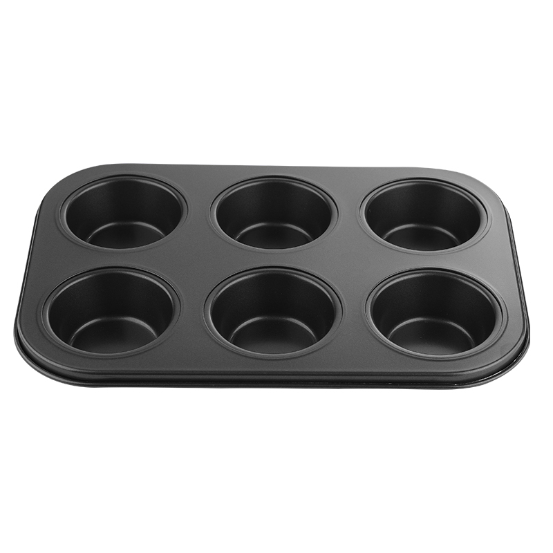 6 Pcs Muffin Pan Carbon Steel with Non Sticks Coating