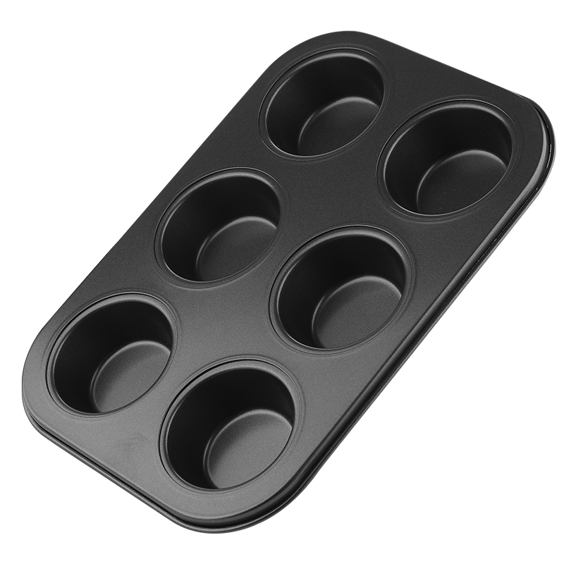 6 Pcs Muffin Pan Carbon Steel with Non Sticks Coating
