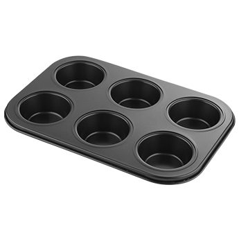 6 Pcs Muffin Pan Carbon Steel with Non Sticks Coating
