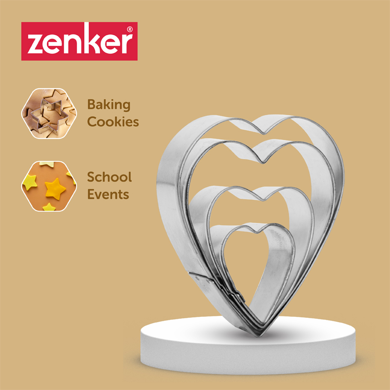 Cookie Moulds Heart Shaped Pack of 4