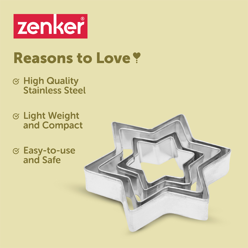 Cookie Moulds Star Shape Pack of 4