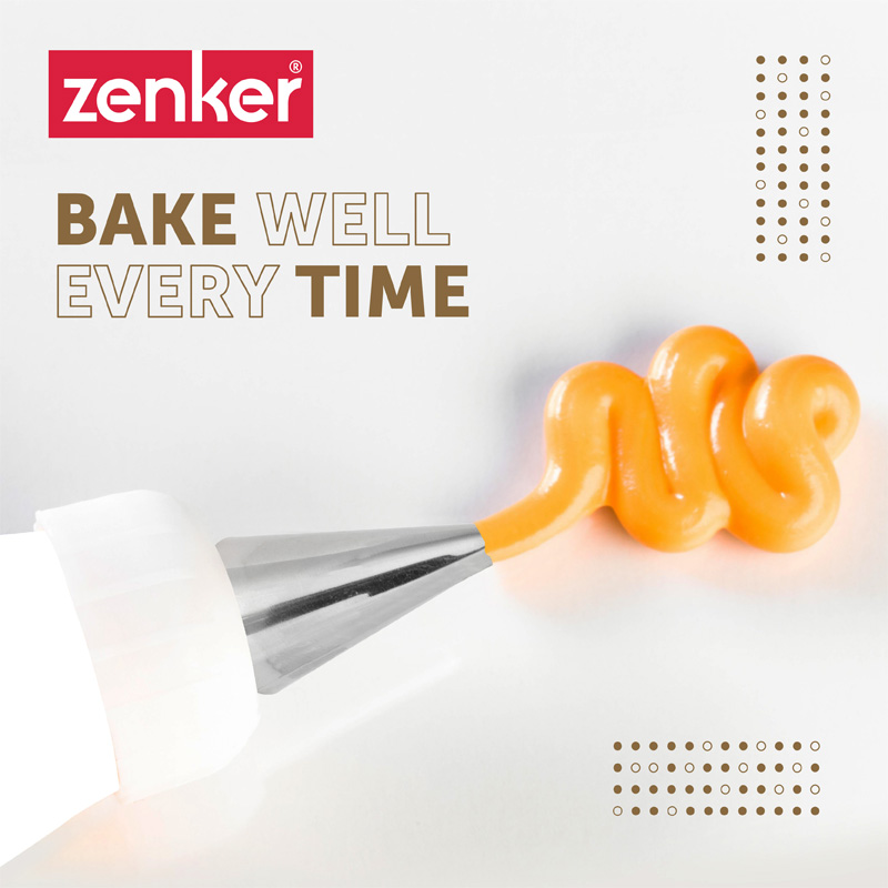 Forcing Bag with 6 Nozzles 30 CM White