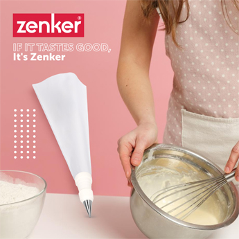 Forcing Bag with 6 Nozzles 30 CM White