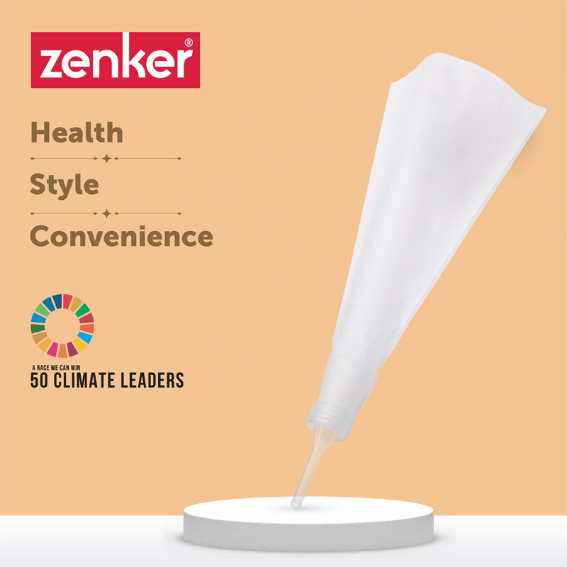 Piping Bag with 5 Nozzles 30 CM White