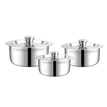 Triply Tope Combo 2 with Individual Lid18-20-22 CM|2.25+3.36+4.5 L