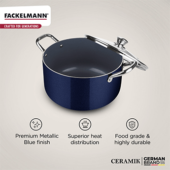 Ceramik Casserole w Glass Lid 20 CM|3.3 L