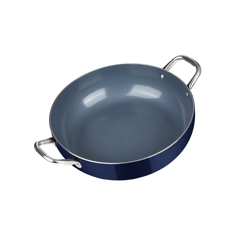 Ceramik Kadhai w Glass Lid 22 CM|1.5 L