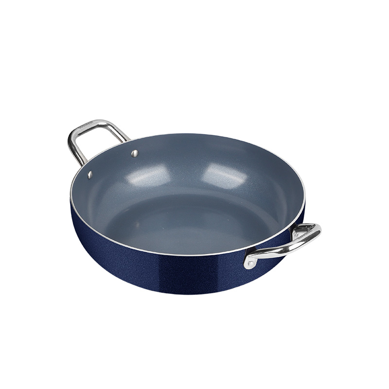 Ceramik Kadhai w Glass Lid 22 CM|1.5 L