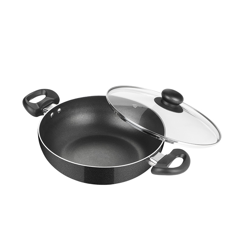 Quartz Kadhai w Glass Lid 24 CM|2.4 L