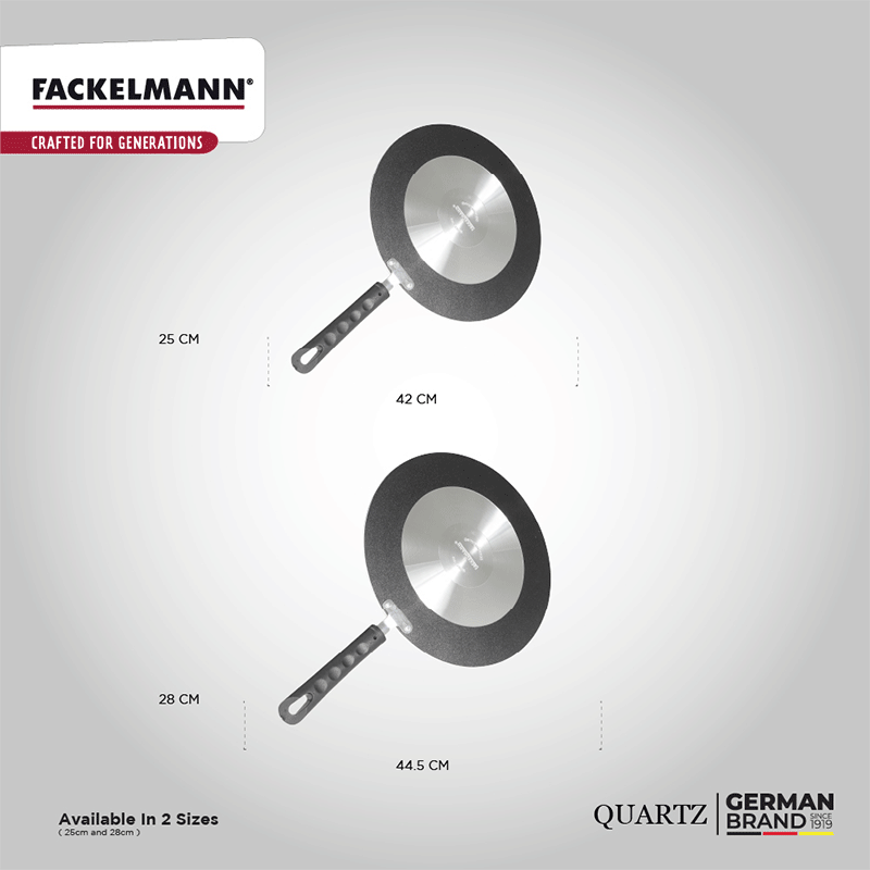 Quartz Nonstick Concave Tawa 25 CM