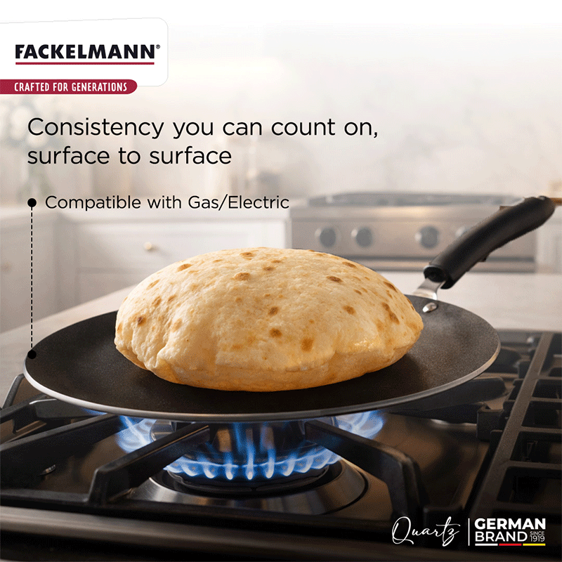 Quartz Nonstick Concave Tawa 25 CM