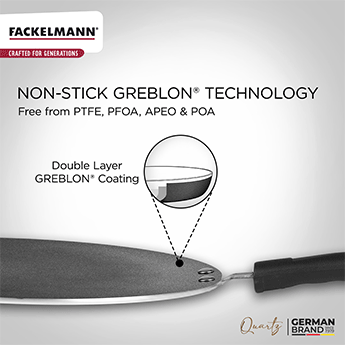 Quartz Nonstick Concave Tawa 25 CM