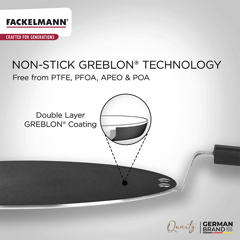 Quartz Nonstick Full Flat Tawa 30 CM