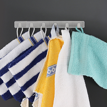 Adhesive Ledge With 6 Hooks