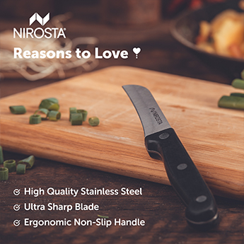 Vegetable Knife Mega Plain Blade 18 CM Black