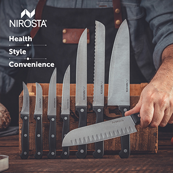 Vegetable Knife Mega Plain Blade 18 CM Black