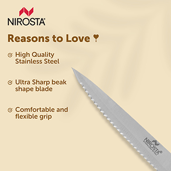 Nirosta Alpha Large Kitchen Knife - Large Serration