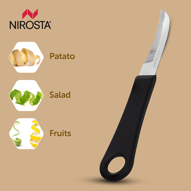 Peeling Knife Plain Blade 16.5 CM Black