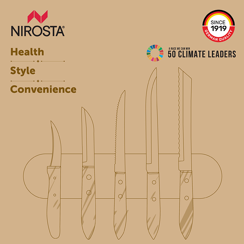 Peeling Knife Rosewood Handle Plain Blade 16 CM Brown