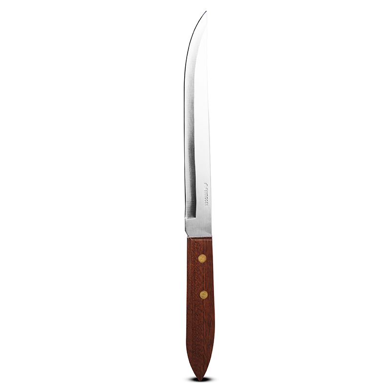 Carving Knife Rosewood Handle Plain Blade 29.5 CM Brown