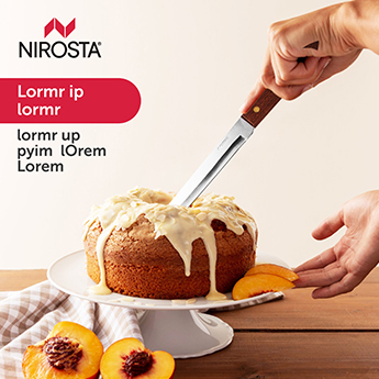 Carving Knife Rosewood Handle Plain Blade 29.5 CM Brown