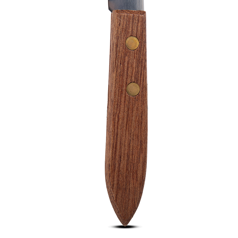 Kitchen Knife Rosewood Handle Plain Blade 17.5 CM Brown